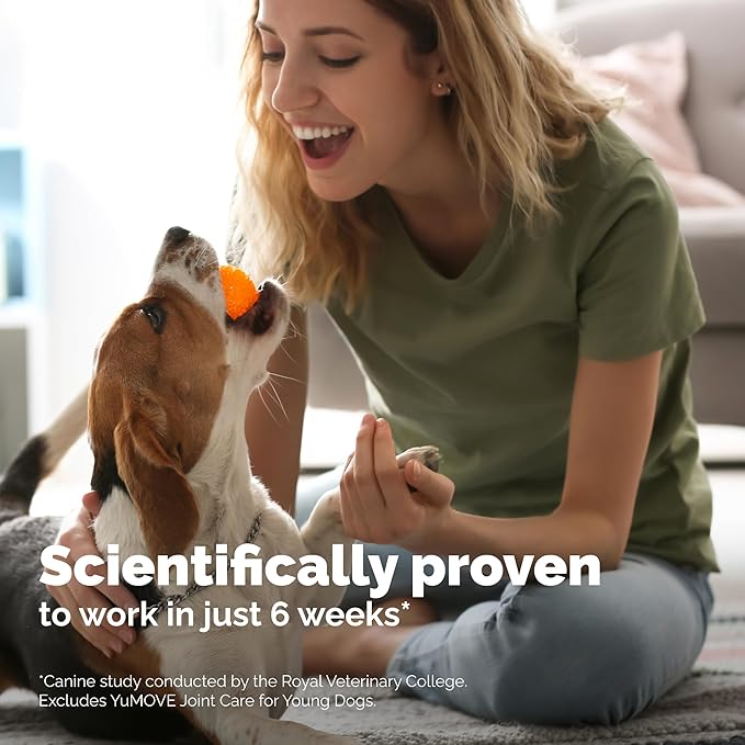 Yumove Hip & Joint Supplement for Dogs with Glucosamine, Hyaluronic Acid, Green Lipped Mussel & Omega 3 Joint Supplement - Regular or Advanced Strength (180ct, Advanced Vet Strength Soft Chews)