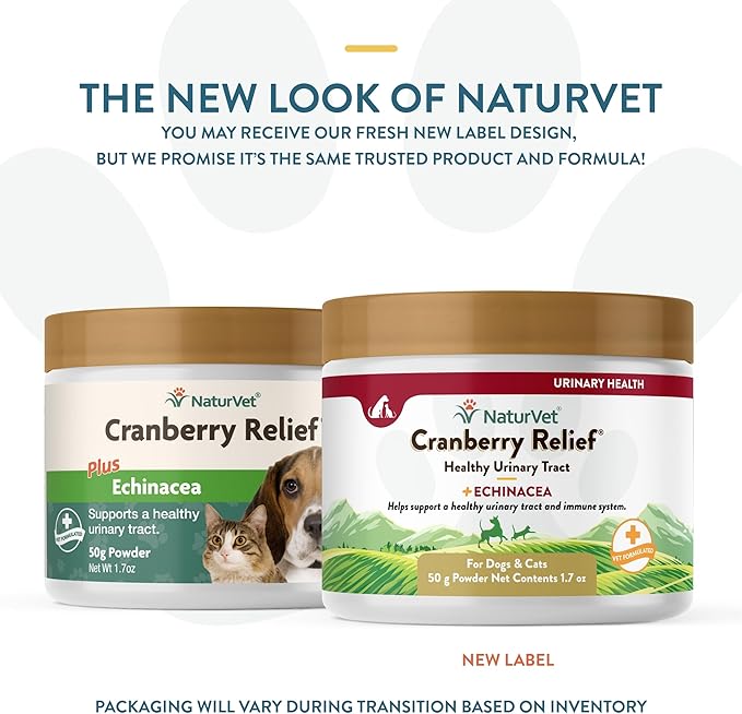 NaturVet – Cranberry Relief Plus Echinacea | Helps Support a Healthy Urinary Tract & Immune System (50g Powder)
