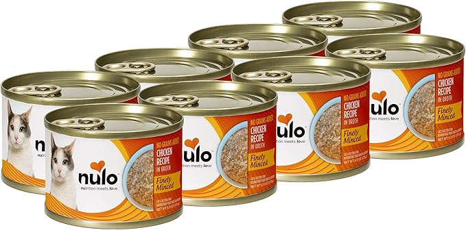 Nulo Finely Minced Chicken Flavor Wet Canned Cat Food, 6.0 Ounce (Pack of 8)