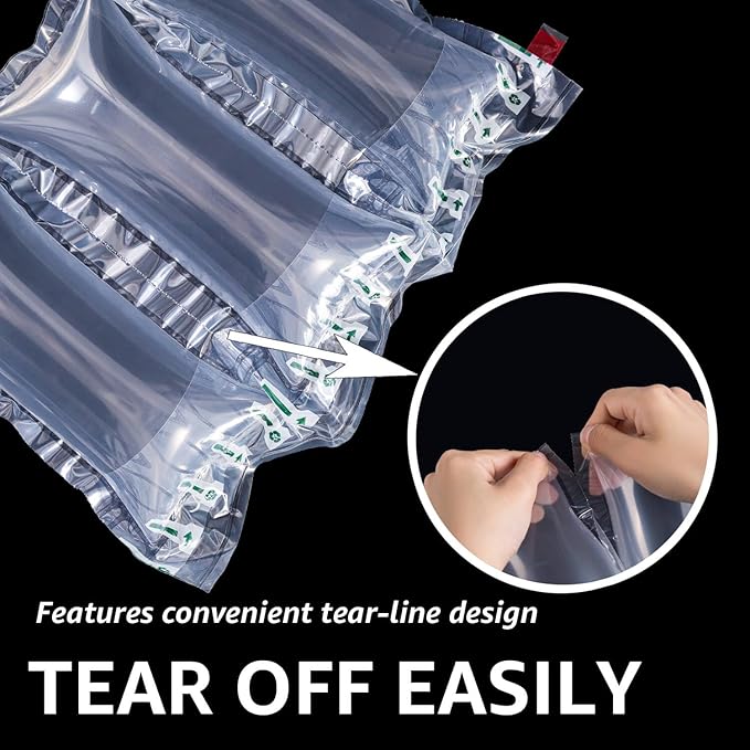 Air Pillows for Shipping with pump 200 Count Inflatable Packaging Air Bags, Alternative to Packing Peanuts, Packing Box filler Purse Stuffers for Shape 3.54" x 7.87"