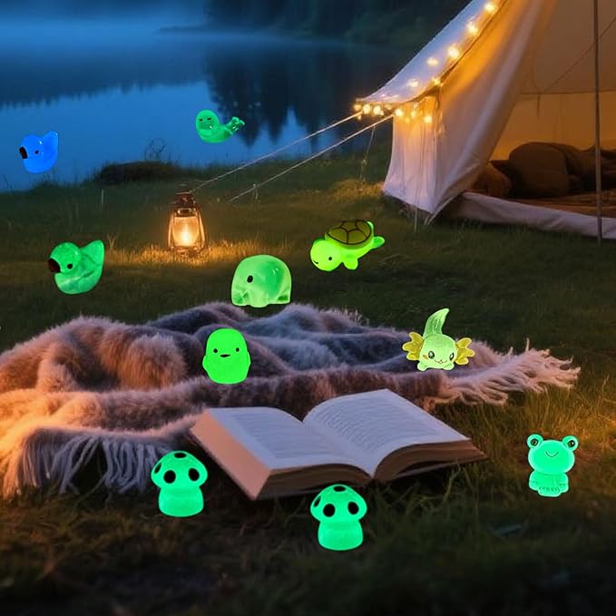 200 Pcs Mini Resin Animals Kit Accessories Variety Pack Glow Animal Figurines Resin Mini Ducks Figurines Accessories for Variety Pack for Garden Micro Landscape Aquarium Potted Dollhouse Decor