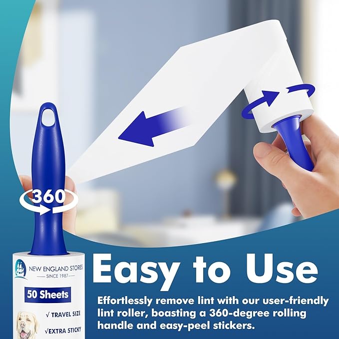 200 Sheets Mini Lint Rollers for Travel - Set of 4 Small-Sized Lint Removers Designed for Convenient Portability, Ideal for Removing Pet Hair and Debri