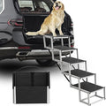 Dog Stairs for Large Dogs - 5 Step Foldable Dog Ramp for Car Non-Slip Surface Support up to 230lbs - Suitable for SUV,Truck, Sofas, Bed