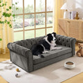 Dog Sofa Couch for Medium to Large Dogs, 55" Memory Foam Pet Sofa Couch with Washable Fabric, Durable Elevated Dog Bed with Legs, Removable Cushion for Medium and Large Dogs, Dark Grey