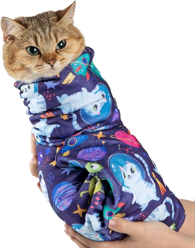 Paw Legend 21.7" Cat Wrap for Grooming Cat Wrap for Cutting Nails Cat Restraint for Nail Clipping Self Adhesive Blanket Restraint Cloth for Cats