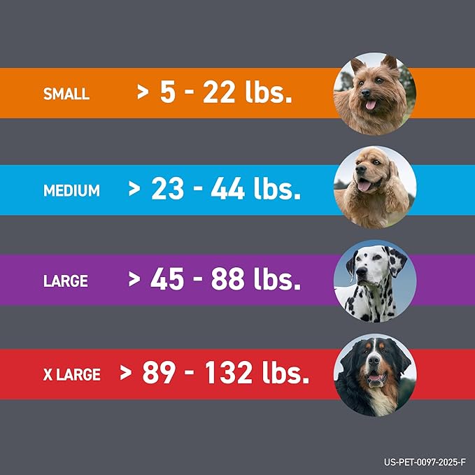 FRONTLINE Plus Flea and Tick Treatment for X-Large Dogs Up to 89 to 132 lbs. 3 Treatments
