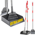 Dog Pooper Scooper Set, Pooper Scooper for Dog, Heavy Duty Stainless Steel Rake with Extra Large Tray & Spade No Bending Clean Up for Pet Waste Removal, for Grass, Dirt Or Gravel.