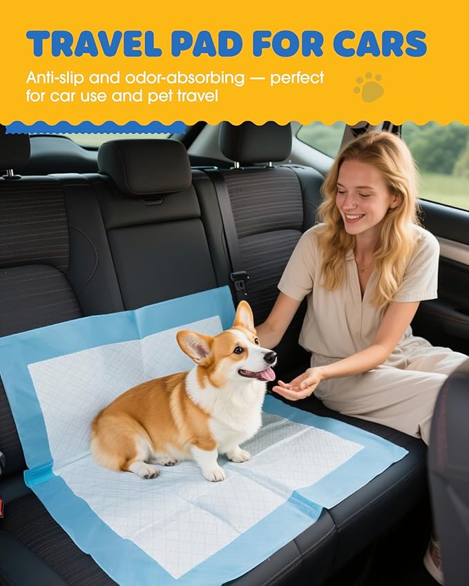 75-Pack XX-Large Puppy Pads - 38" x 28" Pee Pads for Dogs Potty Training with Leak-Proof Quick-Dry Design, 6-Layer Wee Wee Pads for Dogs, Blue