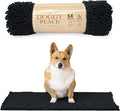 My Doggy Place Microfiber Dog Mat for Muddy Paws, 31" x 20" Black - Absorbent and Quick-Drying Dog Paw Cleaning Mat, Washer and Dryer Safe - Non-Slip Rubber Backed Dog Floor Mat, Medium