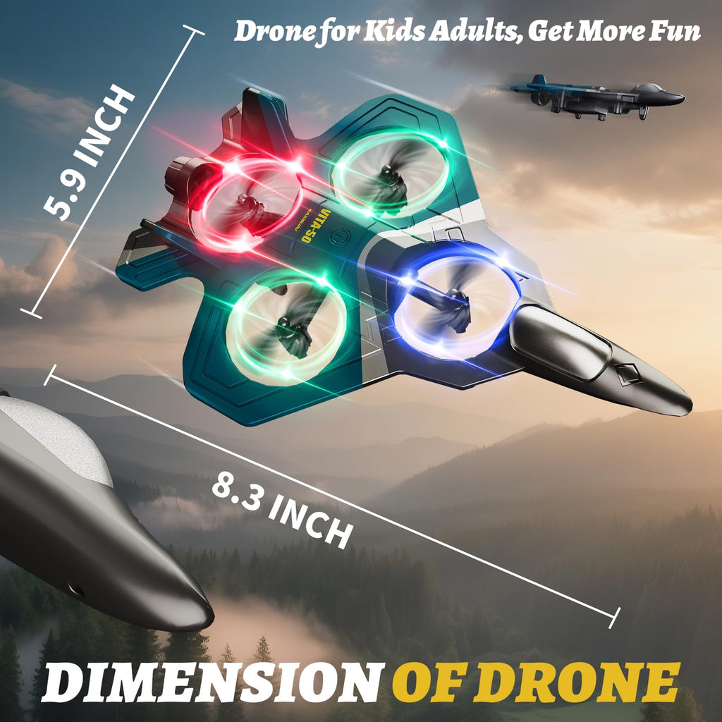 4DRC RC Planes Remote Control Airplanes for Kids, Foam Remote Control Planes for Kids Adults Beginners, Remote Control Helicopter Fighter Jet Drones for Kids Adults, 360° Flip Easy to Fly