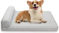 Tinaco Orthopedic Cooling Bed for Large Dogs & Cats - Removable, Washable Cover (White/Grey, Large)