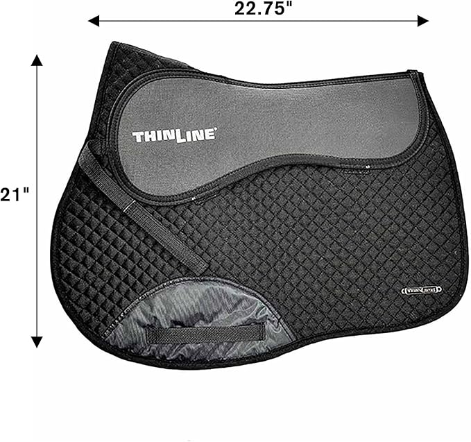 Thinline Cotton Quilted Jumper Durable Breathable Horse Riding Washable Shock-Absorbing no-Slip Thin Equine Saddle Pad - Equestrian Equipment and Accessories