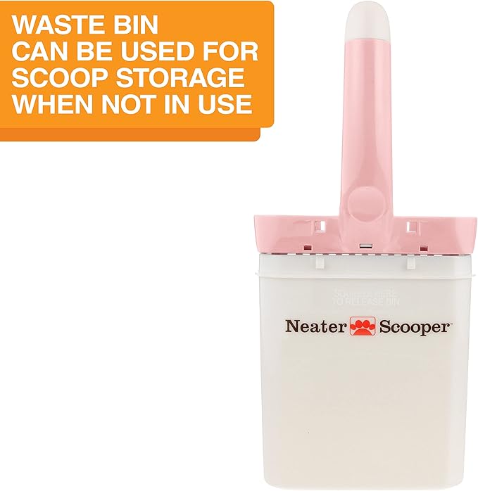 Neater Pet Brands Neater Scooper Standard Cat Litter Scoop, 15 Refill Bags – Mess-Free Cat Litter Scooper with Bag, Spill-Proof Kitty Box Sifter, Bin Doubles as Scoop Holder, For Single-Cat Households
