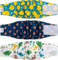 CuteBone Belly Wrap Male Dog Washable Puppy Diapers Reusable Doggie Diapers XSmall 3pcs a Pack DM02XS