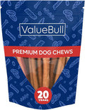 ValueBull Bully Sticks for Dogs, Thick 6 Inch, 10 Count - All Natural, Grass Fed, Single Ingredient, Long Lasting Dog Treats