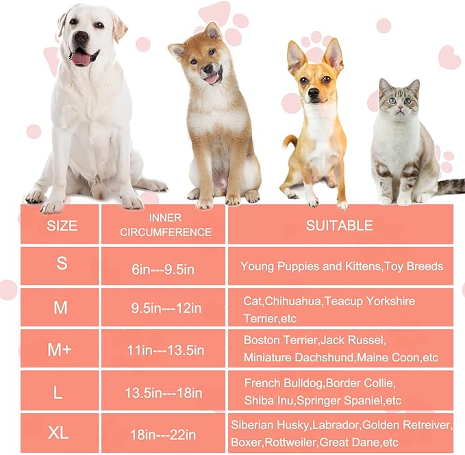Inflatable Dog Cone Collar with Enhanced Anti-Licking, Soft Neck Donut for Dogs Cats, Recovery Pet Cone Collar After Surgery for Large Medium Small Dogs (Donut Pink2, Medium)