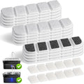 12 Pack Replacement Filter for SIBAYS & Kastty 355oz / 2.8Gal / 10.5L Large Dog Water Fountain, Coconut Shell Activated Carbon Pet Water Fountain Filters with 12 Pack Sponges