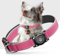 Airtag Dog Collar - 100% Waterproof Air tag Dog Collar Holder for Apple AirTag, Reflective, Soft Padded, Everlasting, GPS Dog Collar for Small Medium Large Dogs (Hot Pink, S)