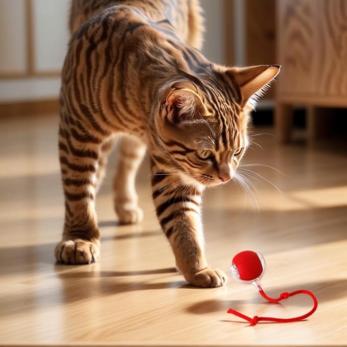 Cat Toys Cat Toys for Indoor Cats Interactive Cat Toys Smart Obstacle Avoidance Cat Ball Indoor Cat Boredom Interactive Toys (Grizzly)