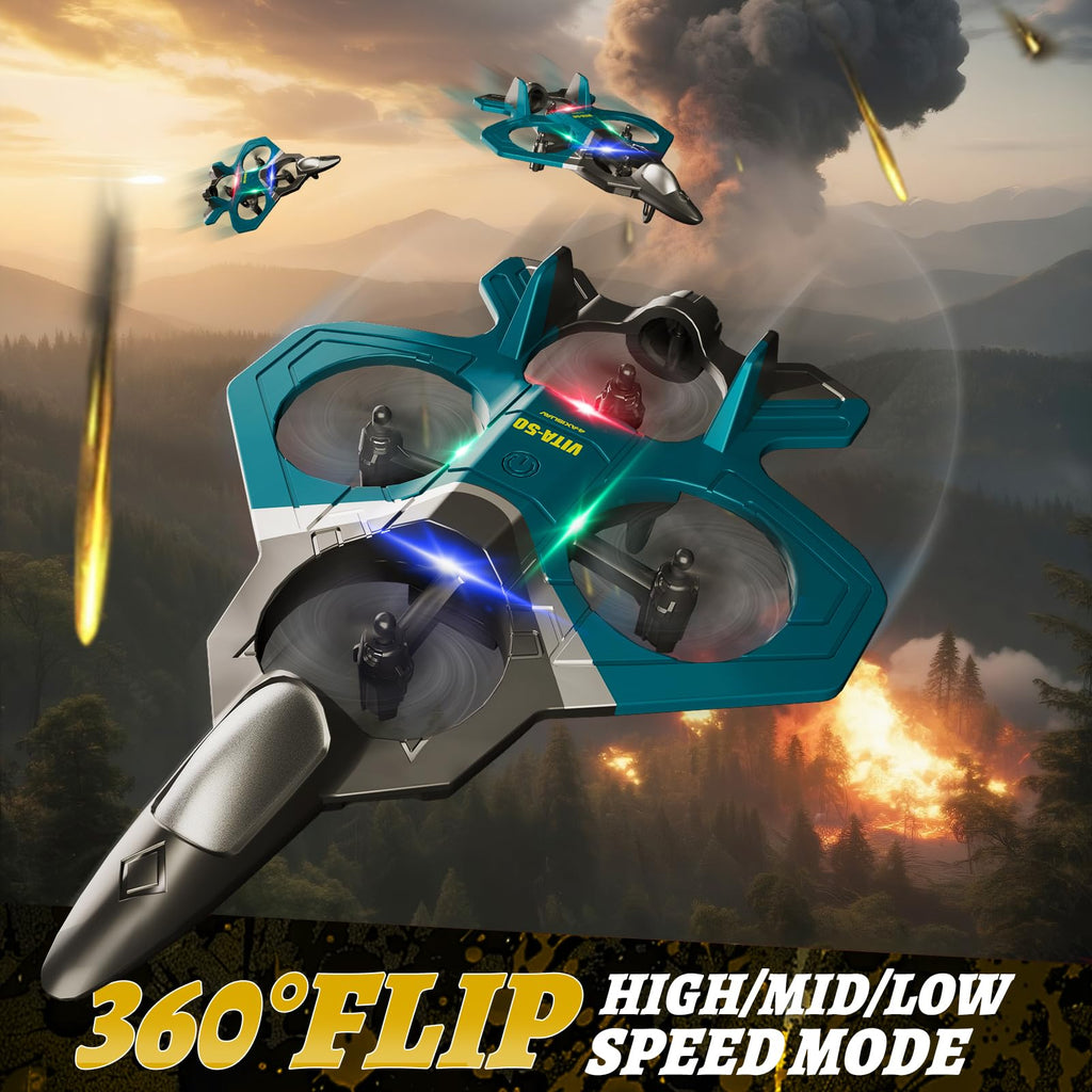 4DRC RC Planes Remote Control Airplanes for Kids, Foam Remote Control Planes for Kids Adults Beginners, Remote Control Helicopter Fighter Jet Drones for Kids Adults, 360° Flip Easy to Fly