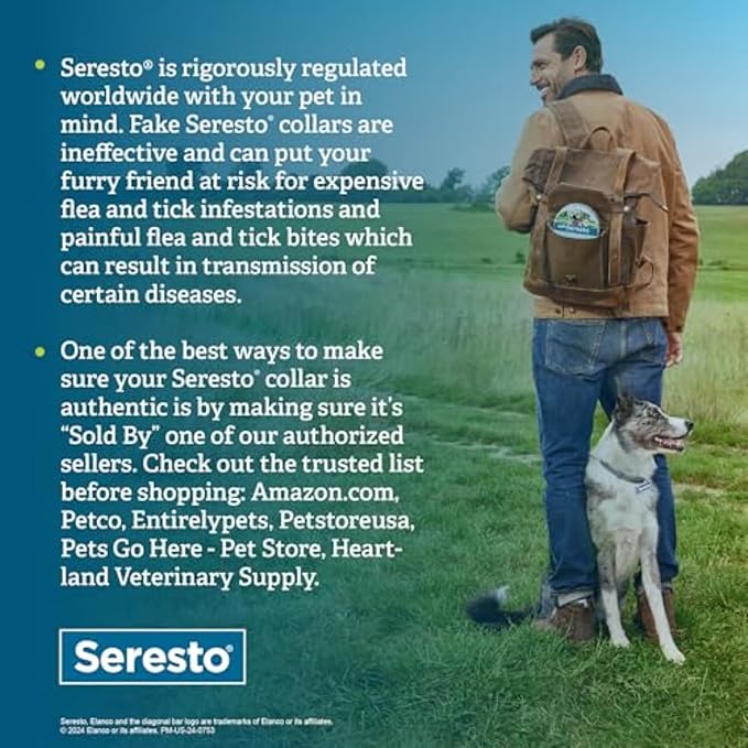 Seresto Small Dog Vet-Recommended Flea & Tick Treatment & Prevention Collar for Dogs Under 18 lbs. | 8 Months Protection