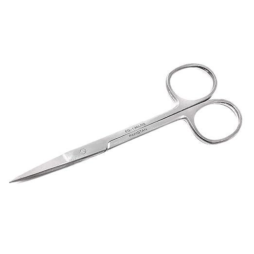 Cynamed Iris Micro Dissecting Precision Lab Scissors, Fine Point Straight - Perfect for Doctors, Nurses, EMS, Students, Education & Training and More (Pack of 5)