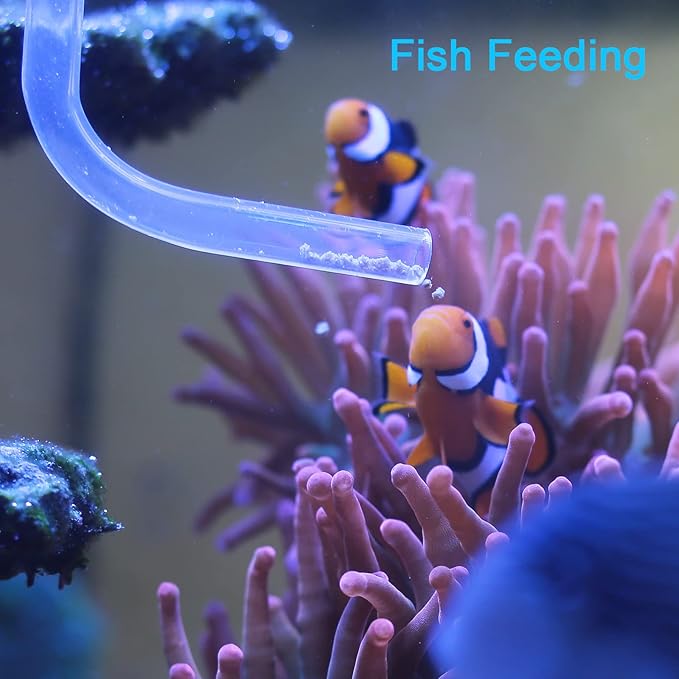 Aquarium Coral Feeder Fish Feeder Waste Clean Tool Manual Cleaner Water Changer Fish Tank Cleaning Tool Siphon Dropper Waste Remover Aquatic Bottom Feeder Pipette Aquarium