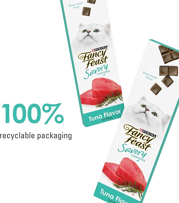 Purina Fancy Feast Limited Ingredient Cat Treats, Savory Cravings Tuna Flavor - 3 oz. Box