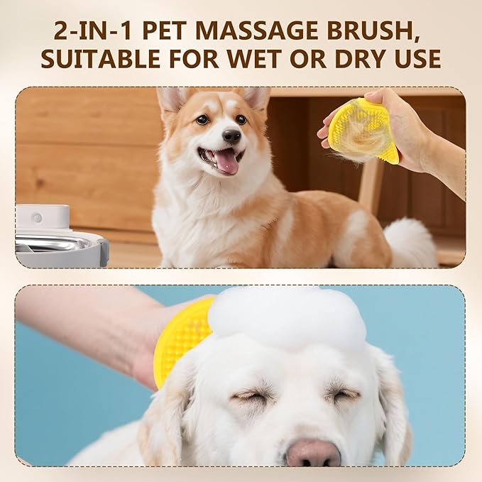 Cat Comb, Cat Grooming Brush, Self-Cleaning Flea Comb, Multi-Functional Pet Comb,Suitable for Pet Massage, Cleaning And Hair Removal