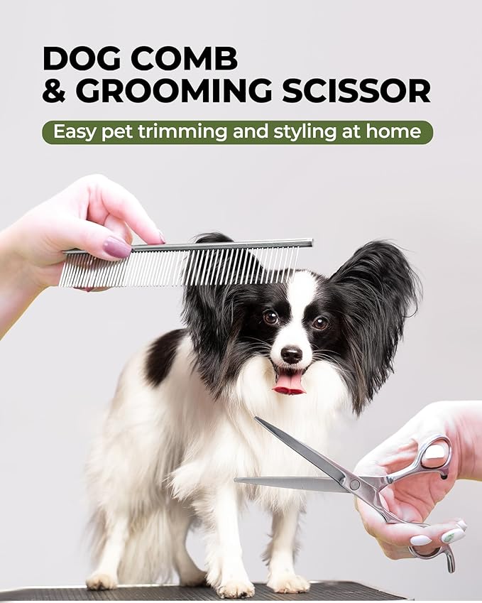 Dog Brush for Shedding Grooming,6 Pack Long-Pin Brush Set for Long Haired Dog Cat Goldendoodles Poodles Doodles Green