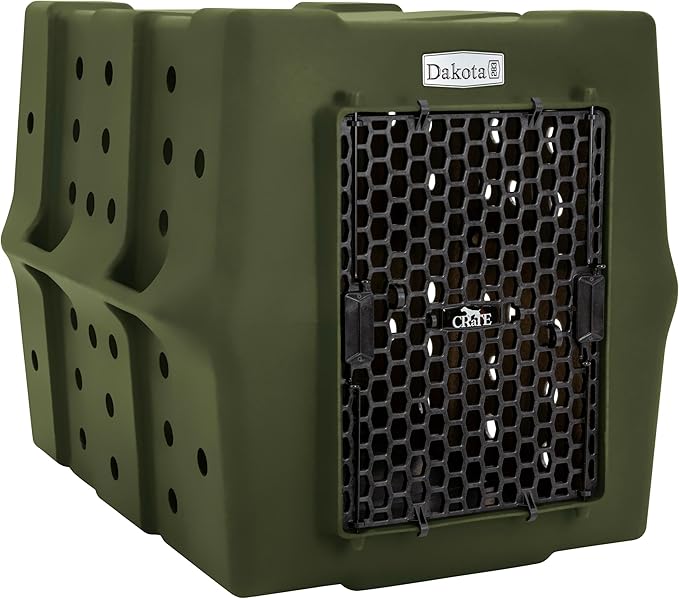 Dakota 283 Crate - Canine Rough and Tough Economy Kennel (Olive, Large)