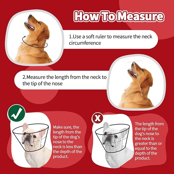 Dog Cone Collar After Surgery, Adjustable Soft Recovery Cone for Small Dogs to Stop Licking, Light-Weight Comfortable Elizabethan Collar for Dogs Anti-Bite Lick Protective Wound