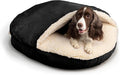 Snoozer Luxury Microsuede Cozy Cave Pet Bed, Small,Black