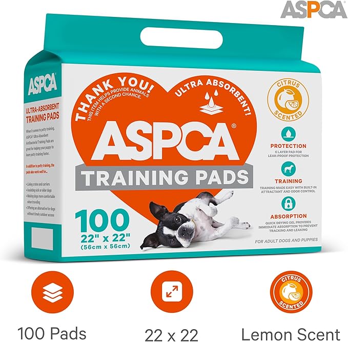 Scented Large Dog Pads, [100 Count], Quick-Drying Leakproof Dog Pee Pads with Odor Control for Puppy Training, Indoor or Outdoor Use