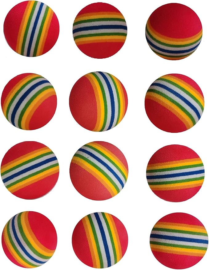 Colorful Soft Foam Rainbow Play Balls for Pet Dog and Cat Toys (12)
