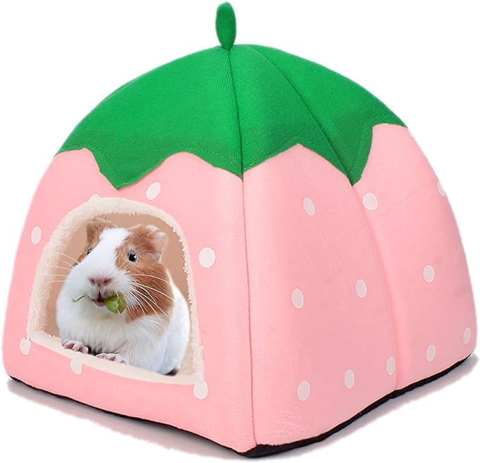 Guinea Pig Hideout Bed Rabbit House Cave Accessories Cozy Hide-Out for Bunny Hedgehog Ferret Chinchilla&Other Small Animals