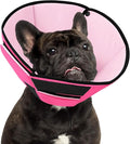 Small Dog Cone Collar, Adjustable Soft Dog Cone for Small Dogs to Stop Licking, Breathable Pet Recovery Cone for Small Male Female Dogs, Pink S