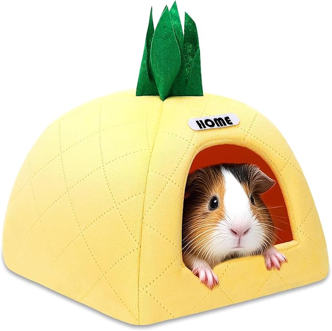 UPINS Guinea Pig Hideout,Guinea Pig Bed Washable Small Animal House Cage Accessories for Chinchillas Hamsters Hedgehogs Ferrets Bearded Dragons and Rats
