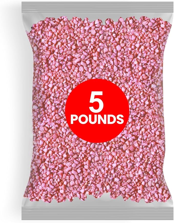 Hygloss Craft Rocks Mini Stones for Art Projects-Bag O' Gravel, Neon Pink, 5 lb