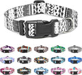 Mercano Adjustable Dog Collar - Special Design Patterns, Soft Nylon Comfortable Durable Pet Collar for Small Medium Large Dogs (XS, Black White B)