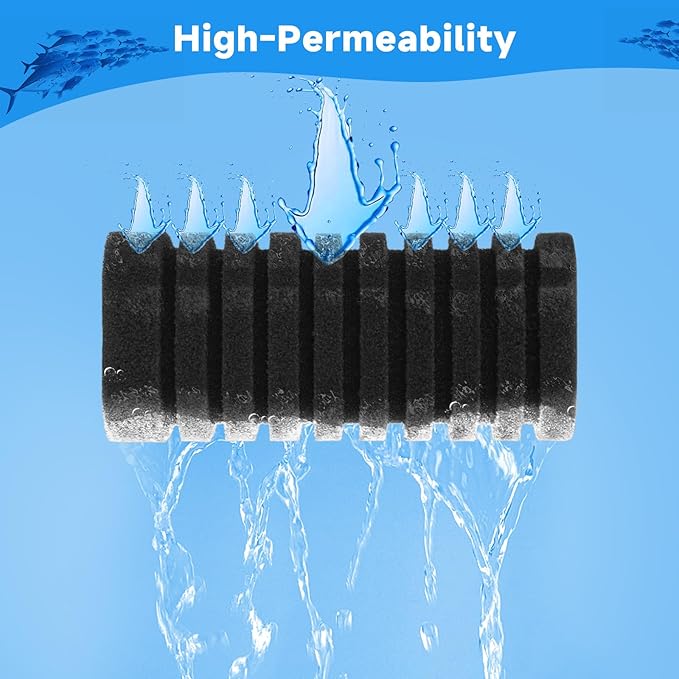 AQQA 4 Pack Aquarium Sponge Filter Replacement for AQ016-L