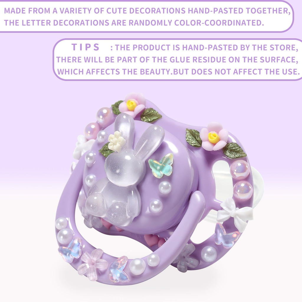 CutiePlusU Large Size Pacifier DIY Handmade Big Shield- White