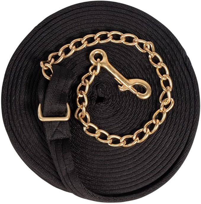 Dura-Tech Cushion Lunge Line for Horses | Stable Use & Horse Training | Horse Lunge Line with Snap | Durable Horse Lead Rope | 30 Foot Length | Replaceable Brass Snap