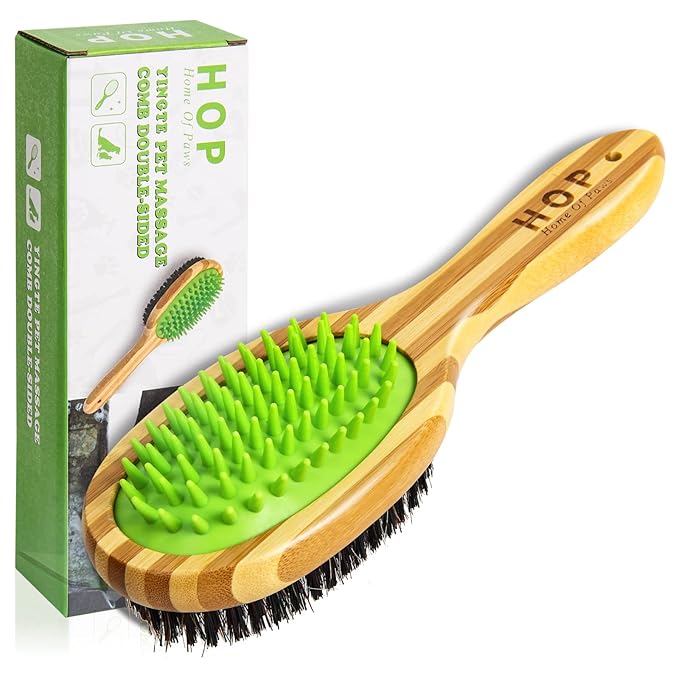 Short Hair Dog Brush for Detangling and Shedding Coats, Silicone Pet Brushing Comb, Massage, Blood Circulation, Gentle on Sensitive Skin, Gift for Dog Lovers
