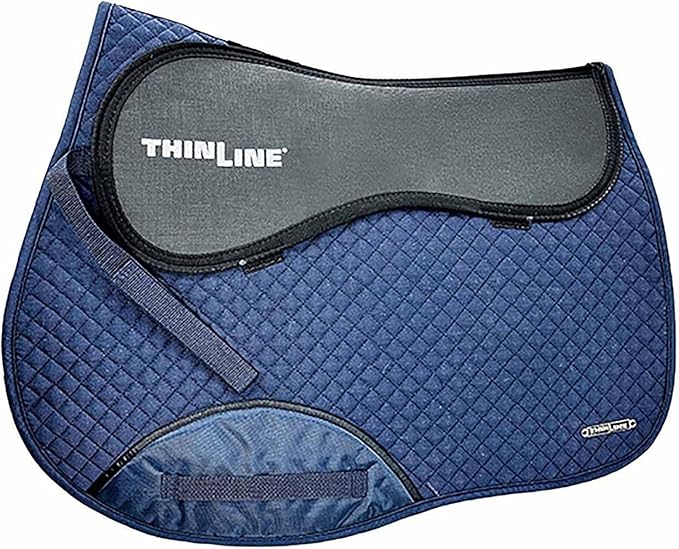 Thinline Cotton Quilted Jumper Durable Breathable Horse Riding Washable Shock-Absorbing no-Slip Thin Equine Saddle Pad - Equestrian Equipment and Accessories