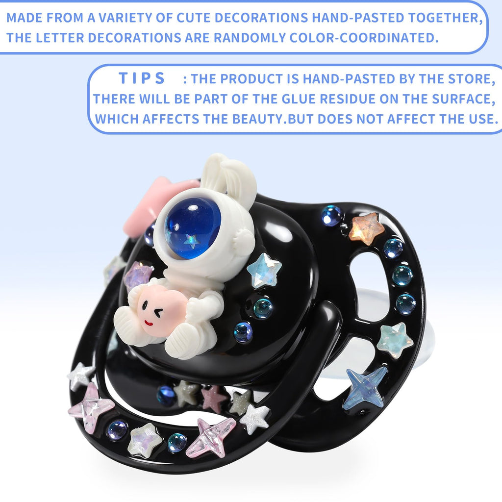CutiePlusU Large Size Pacifier DIY Handmade Big Shield- White