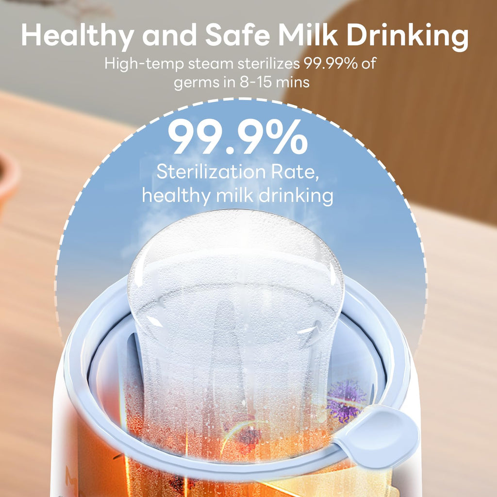 Bottle Warmer, 8-in-1 Fast Baby Bottle Warmer, Grey | for Breastmilk and Formula, Accurate Temperature Control, Automatic Shut-Off, Multifunctional for All Bottles