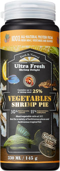 Ultra Fresh Algae Wafers Pleco Food, Spirulina & Algae, Sword Prawns, Balanced Diet, Color Enhancing, All Natural Ingredients, for Algae Eaters, Bottom Feeders, Vegetables Shrimp Pie, 5.11oz
