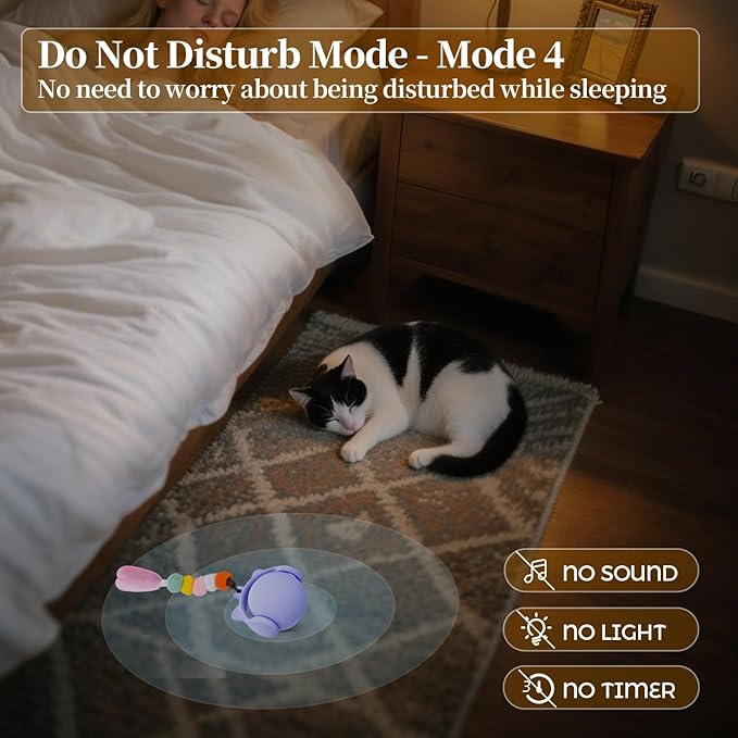 ORSDA Cat Toys for Indoor Cats, New Intelligent Voice Timing Touch Control Cats Ball, Simulate Mouse Sound Kitten Toy, Automatic Interactive Moving Cat Toy for All Ages