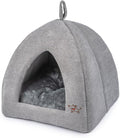 Best Pet Supplies Pet Tent-Soft Bed for Dog and Cat by - Gray, 16" x 16" x H:16"
